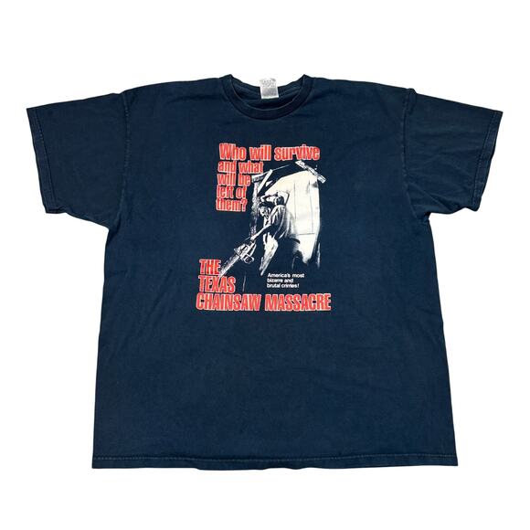 Vintage Y2K Texas Chainsaw Massacre Horror Movie Promo T Shirt Men's 2XL - Picture 1 of 8